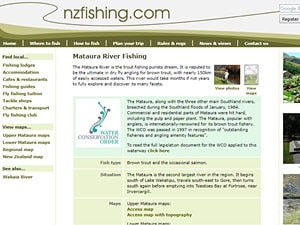 nzfishing.comのマタウラ川ページ
