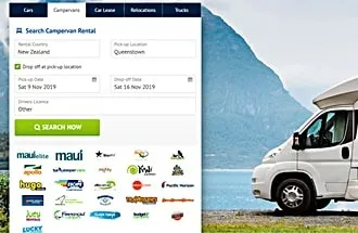 クイーンズタウン空港からキャンピングカーレンタル検索